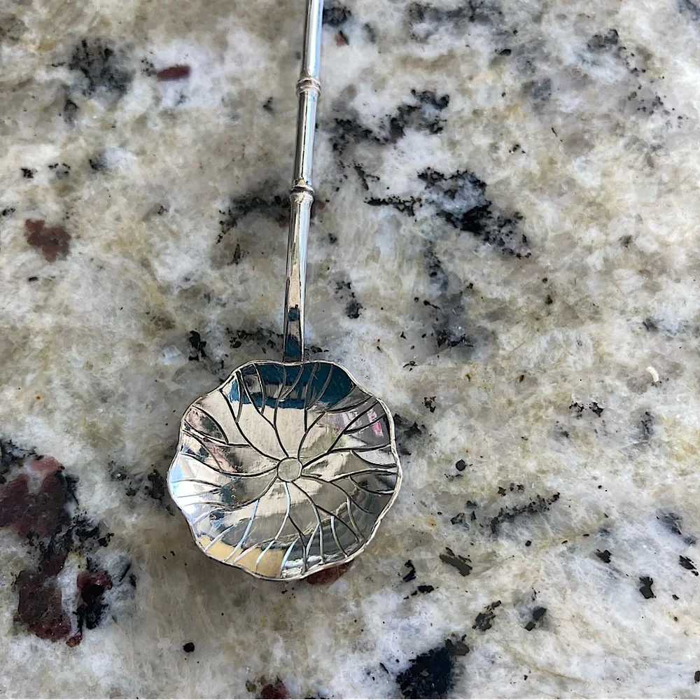 Antique Japanese Sterling Silver Demitasse Spoons, Set of 6 - Picture 9 of 16